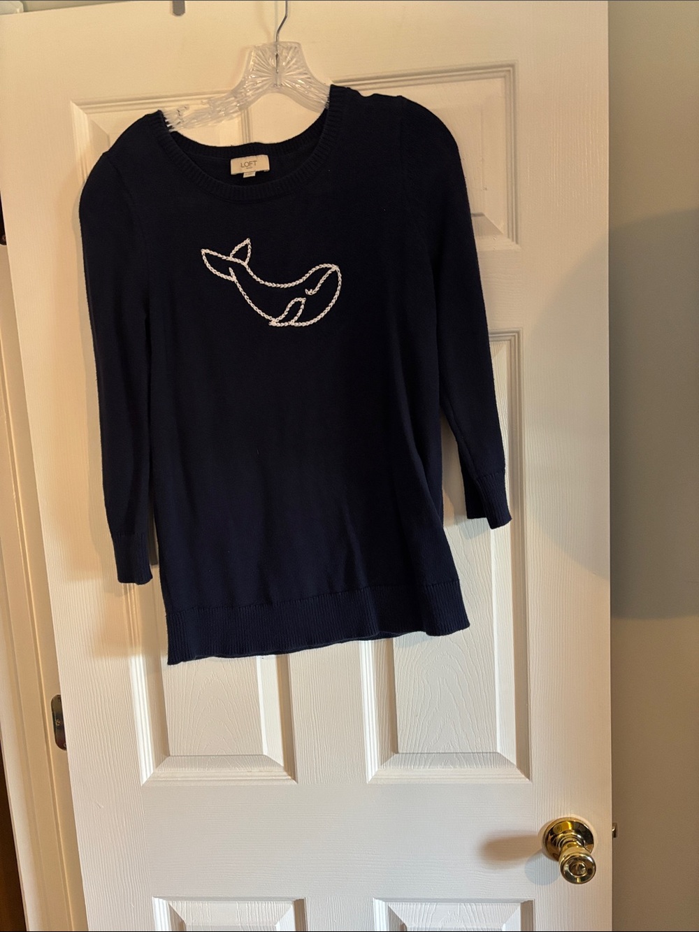 LOFT Navy Summer Crewneck Sweater Size M